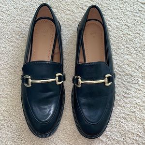 Women’s H&M Black Leather Loafers Size 5